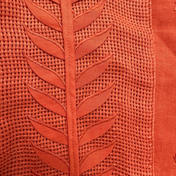 Lily & Taylor Couture 100% Linen Tangerine Orange Blazer Women’s Size 18 EUC! - Picture 8 of 14